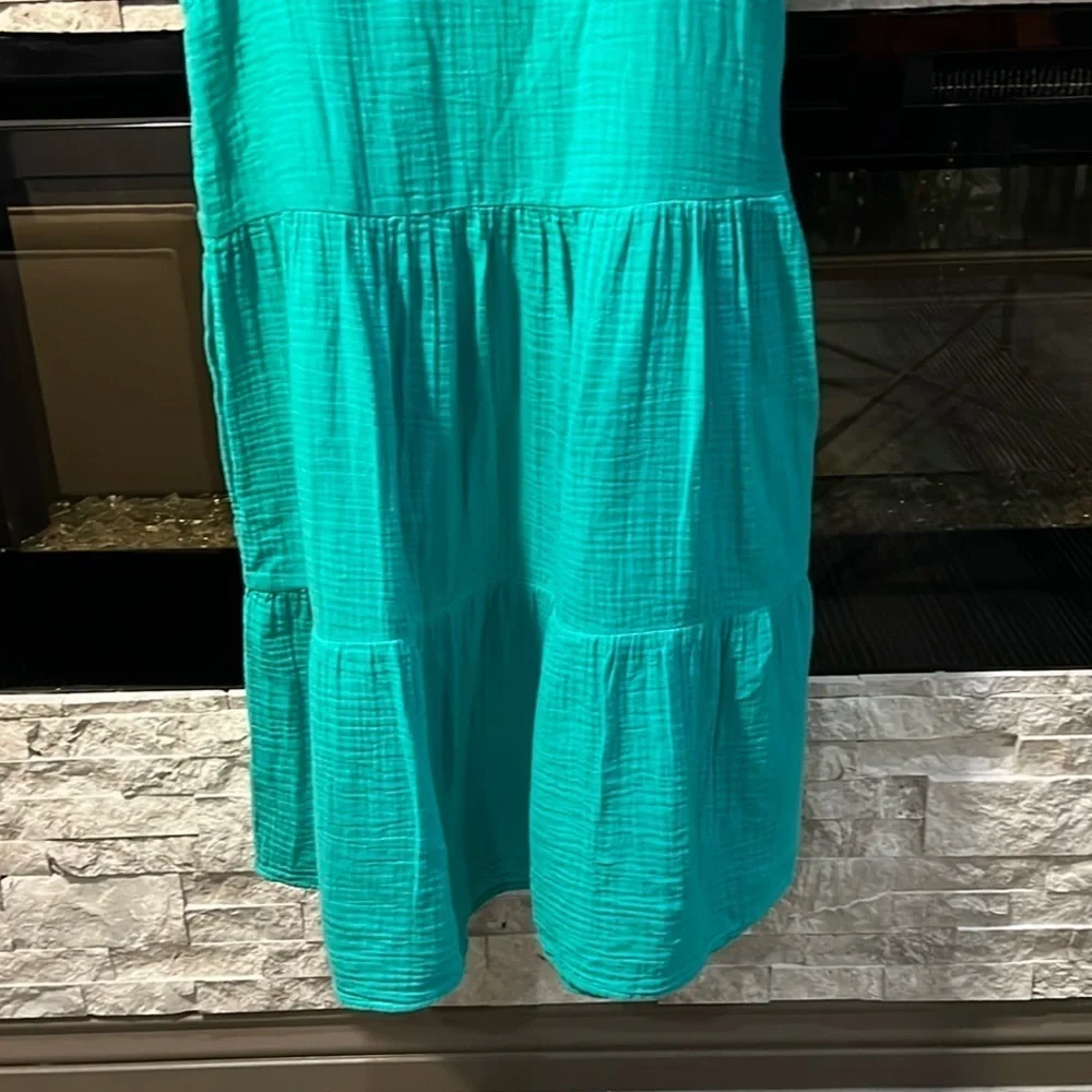 J Crew size 2 green tiered dress